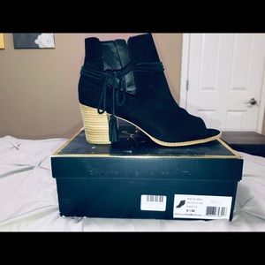 Peep toe booties
